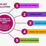infographic picture where to install pigeon net?